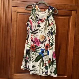Parker Pink and Green Tie Front Sundress